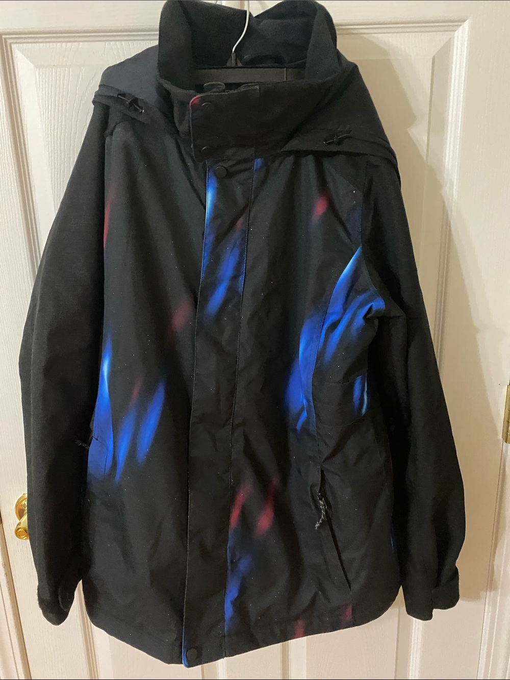 Burton Black Ski Jacket with Blue & Pink Accents
